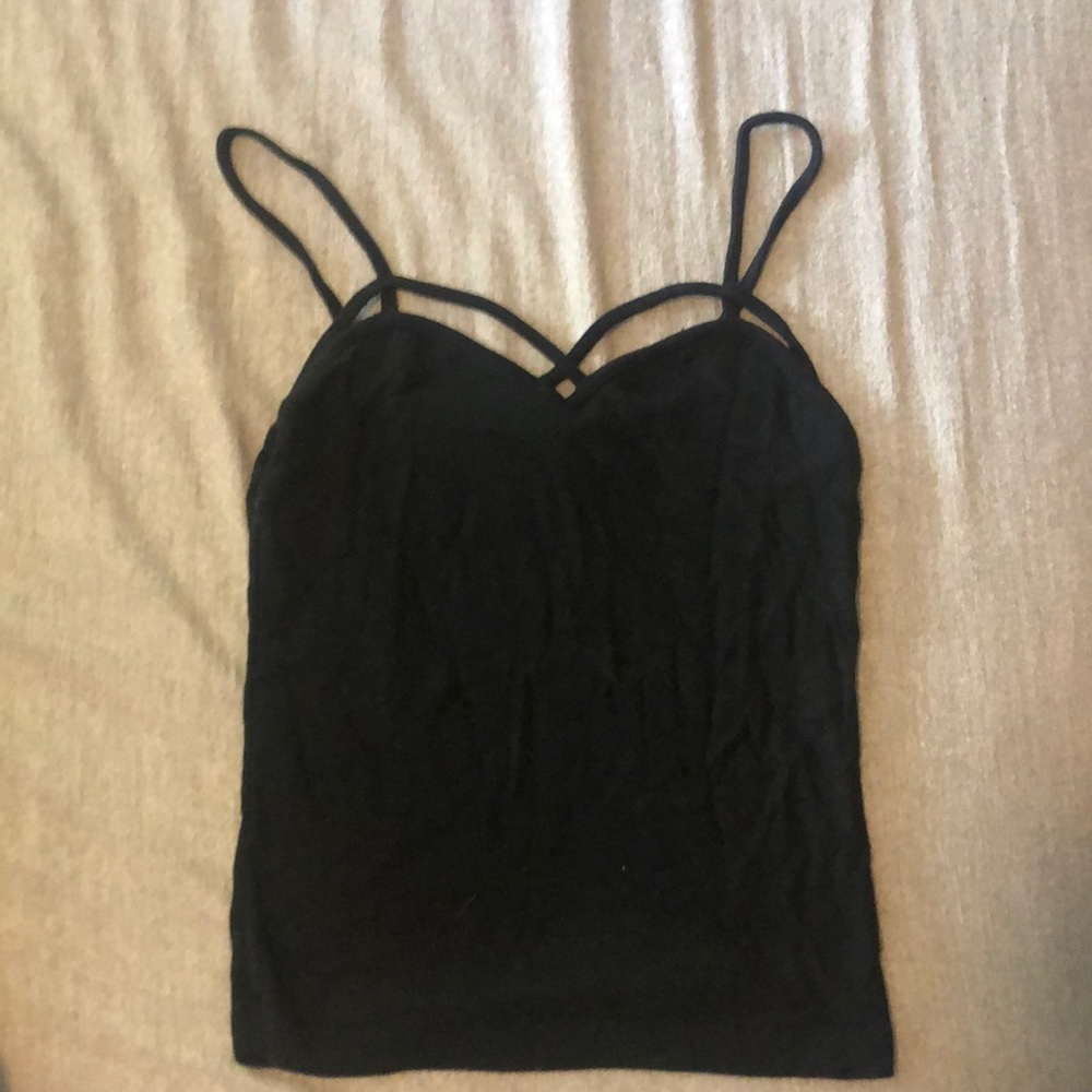 Black strapped tank top from pac sun